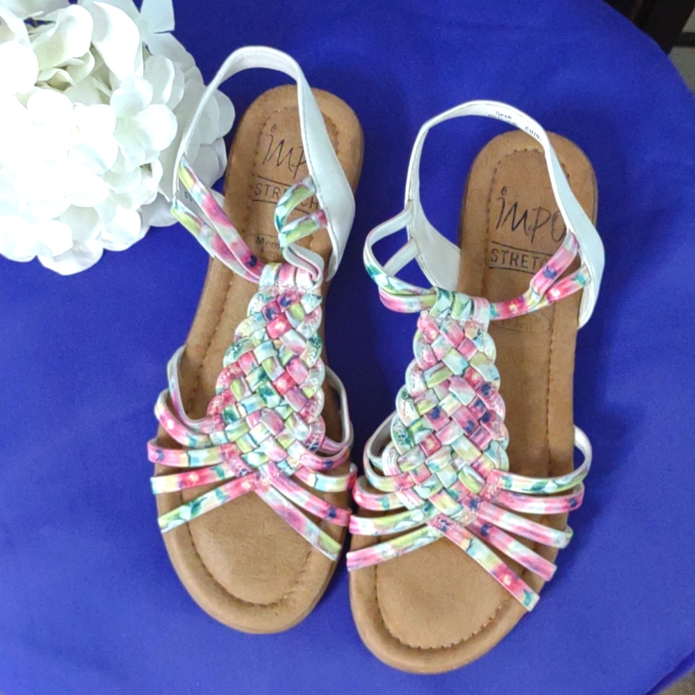 Sandals floral stretch